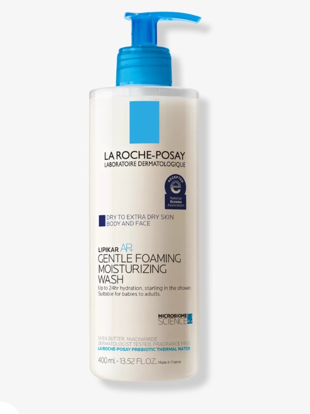 La Roche-Posay Lipikar AP+ Gentle Foaming Moisturizing Wash - Blue/White